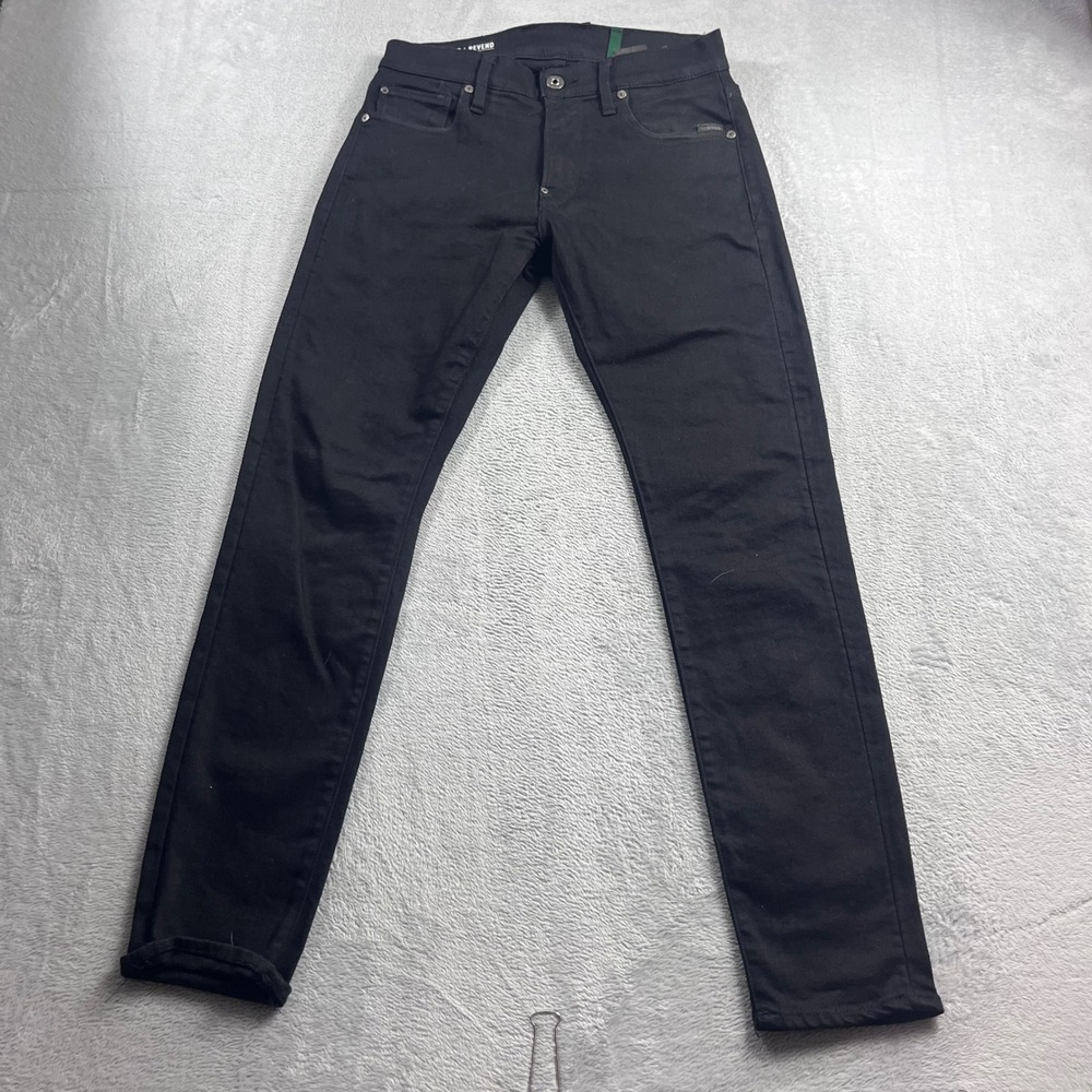 G-Star RAW Revend Skinny Mens Black Denim Jeans 28x30 Slim Fit